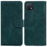 For OPPO A16K Skin Feel Pure Color Flip Leather Phone Case(Green)