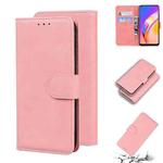For OPPO A94 5G/F19 Pro+ 5G/Reno5 Z Skin Feel Pure Color Flip Leather Phone Case(Pink)