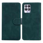 For OPPO Realme 8i Skin Feel Pure Color Flip Leather Phone Case(Green)