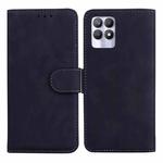 For OPPO Realme 8i Skin Feel Pure Color Flip Leather Phone Case(Black)