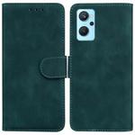 For OPPO Realme 9i/A76 4G/A36 Skin Feel Pure Color Flip Leather Phone Case(Green)