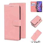 For OPPO Realme Narzo 30 Pro 5G/V5 Skin Feel Pure Color Flip Leather Phone Case(Pink)