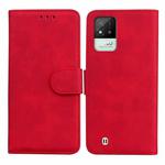 For OPPO Realme Narzo 50i Skin Feel Pure Color Flip Leather Phone Case(Red)
