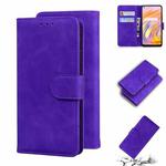 For OPPO Realme X7 5G (India)/V15 5G Skin Feel Pure Color Flip Leather Phone Case(Purple)