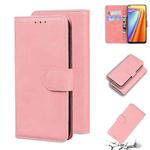 For OPPO Realme 7/Realme Narzo 20 Pro Skin Feel Pure Color Flip Leather Phone Case(Pink)
