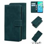 For OPPO Realme 7I/Realme C17 Skin Feel Pure Color Flip Leather Phone Case(Green)