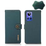 For OPPO Realme GT Neo3 KHAZNEH Custer Genuine Leather RFID Phone Case(Green)