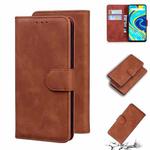 For UMIDIGI A7 Pro Skin Feel Pure Color Flip Leather Phone Case(Brown)