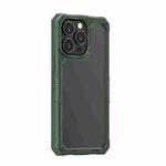 For iPhone 12 Pro Transparent Shockproof Case(Dark Green)