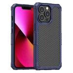 For iPhone 12 Carbon Fiber Shockproof Case(Blue)