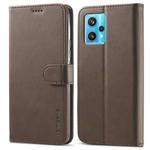 For Realme 9 Pro LC.IMEEKE Calf Texture Leather Phone Case(Brown)