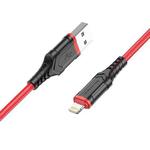 Borofone BX67 1m 2.4A USB to 8 Pin Charging Sync Data Cable(Red)