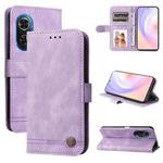 For Honor 50 SE / nova 9 SE Skin Feel Life Tree Metal Button Leather Phone Case(Purple)