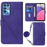 For Infinix Note 11i Crossbody 3D Embossed Flip Leather Phone Case(Purple)