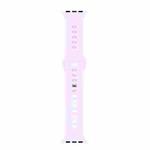 Liquid Silicone Watch Band For Apple Watch Series 8&7 41mm / SE 2&6&SE&5&4 40mm / 3&2&1 38mm(Lavender Purple)