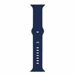 Liquid Silicone Watch Band For Apple Watch Series 8&7 41mm / SE 2&6&SE&5&4 40mm / 3&2&1 38mm(Midnight Blue)