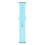 Liquid Silicone Watch Band For Apple Watch Series 8&7 41mm / SE 2&6&SE&5&4 40mm / 3&2&1 38mm(Sky Blue)