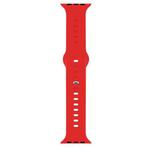 Liquid Silicone Watch Band For Apple Watch Series 8&7 41mm / SE 2&6&SE&5&4 40mm / 3&2&1 38mm(Red)