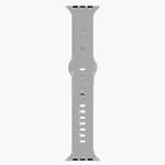 Liquid Silicone Watch Band For Apple Watch Ultra 49mm / Series 8&7 45mm / SE 2&6&SE&5&4 44mm / 3&2&1 42mm(Cloud Grey)