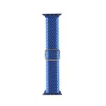 Nylon Braid Watch Band For Apple Watch Series 8&7 41mm / SE 2&6&SE&5&4 40mm / 3&2&1 38mm(Light Blue+Dark Blue)