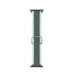 Nylon Braid Watch Band For Apple Watch Series 8&7 41mm / SE 2&6&SE&5&4 40mm / 3&2&1 38mm(Mint Green+Army Green)