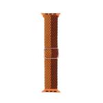 Nylon Braid Watch Band For Apple Watch Ultra 49mm / Series 8&7 45mm / SE 2&6&SE&5&4 44mm / 3&2&1 42mm(Orange+Brown)