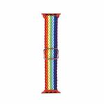 Nylon Braid Watch Band For Apple Watch Ultra 49mm / Series 8&7 45mm / SE 2&6&SE&5&4 44mm / 3&2&1 42mm(Rainbow)