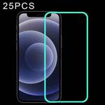 For iPhone 12 mini 25pcs Luminous Shatterproof Airbag Tempered Glass Film