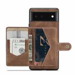 For Google Pixel 7 5G JEEHOOD Retro Magnetic Detachable Wallet Phone Case(Brown)