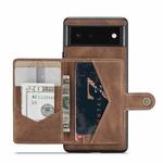 For Google Pixel 7 Pro 5G JEEHOOD Retro Magnetic Detachable Wallet Phone Case(Brown)