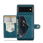 For Google Pixel 7 Pro 5G JEEHOOD Retro Magnetic Detachable Wallet Phone Case(Blue)