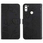 For Gigaset GS4 Skin Feel Butterfly Peony Embossed Leather Phone Case(Black)