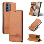 For vivo S12/V23 AZNS Magnetic Calf Texture Flip Leather Phone Case(Light Brown)