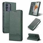 For vivo S12/V23 AZNS Magnetic Calf Texture Flip Leather Phone Case(Dark Green)