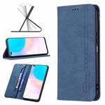 For Honor 50 Lite Magnetic RFID Blocking Anti-Theft Leather Phone Case(Blue)