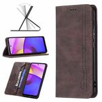 For Motorola Moto E40 / E30 Magnetic RFID Blocking Anti-Theft Leather Phone Case(Brown)