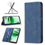 For OPPO Realme C35 Magnetic RFID Blocking Anti-Theft Leather Phone Case(Blue)