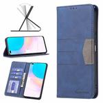 For Honor 50 Lite / Huawei nova 8i Magnetic Splicing Leather Phone Case(Blue)