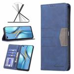 For Honor X20 Magnetic Splicing Leather Phone Case(Blue)