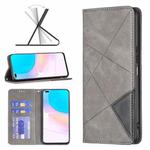 For Honor 50 Lite / Huawei nova 8i Prismatic Invisible Magnetic Leather Phone Case(Grey)