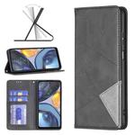 For Motorola Moto G22 Prismatic Invisible Magnetic Leather Phone Case(Black)