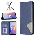 For OPPO A96 5G Prismatic Invisible Magnetic Leather Phone Case(Blue)