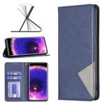 For OPPO Find X5 Prismatic Invisible Magnetic Leather Phone Case(Blue)