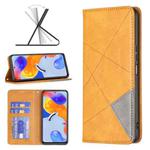For Xiaomi Redmi Note 11 Pro Global Prismatic Invisible Magnetic Leather Phone Case(Yellow)