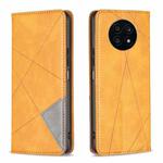 For Honor X20 Prismatic Invisible Magnetic Leather Phone Case(Yellow)