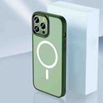 For iPhone 13 Pro Max Skin Feel TPU + Frosted PC MagSafe Phone Case (Green)