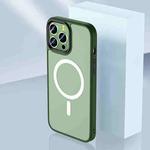For iPhone 13 Skin Feel TPU + Frosted PC MagSafe Phone Case(Green)