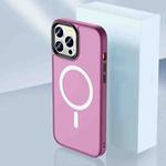 For iPhone 13 Skin Feel TPU + Frosted PC MagSafe Phone Case(Plum Red)