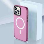 For iPhone 12 Pro Max Skin Feel TPU + Frosted PC MagSafe Phone Case(Plum Red)