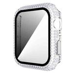 Diamond PC + Tempered Glass Watch Case For Apple Watch Series 6&SE&5&4 44mm(Transparent)